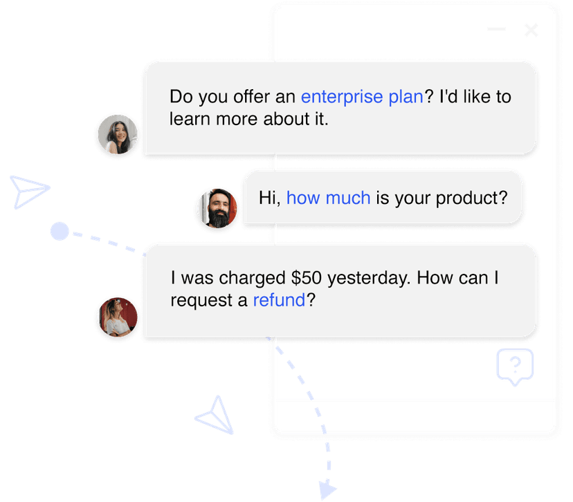 AI monitoring conversations for keywords