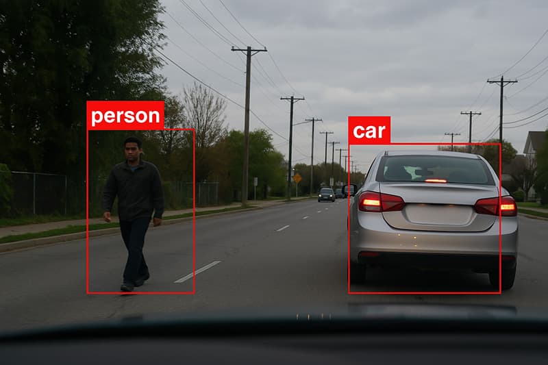 person and car