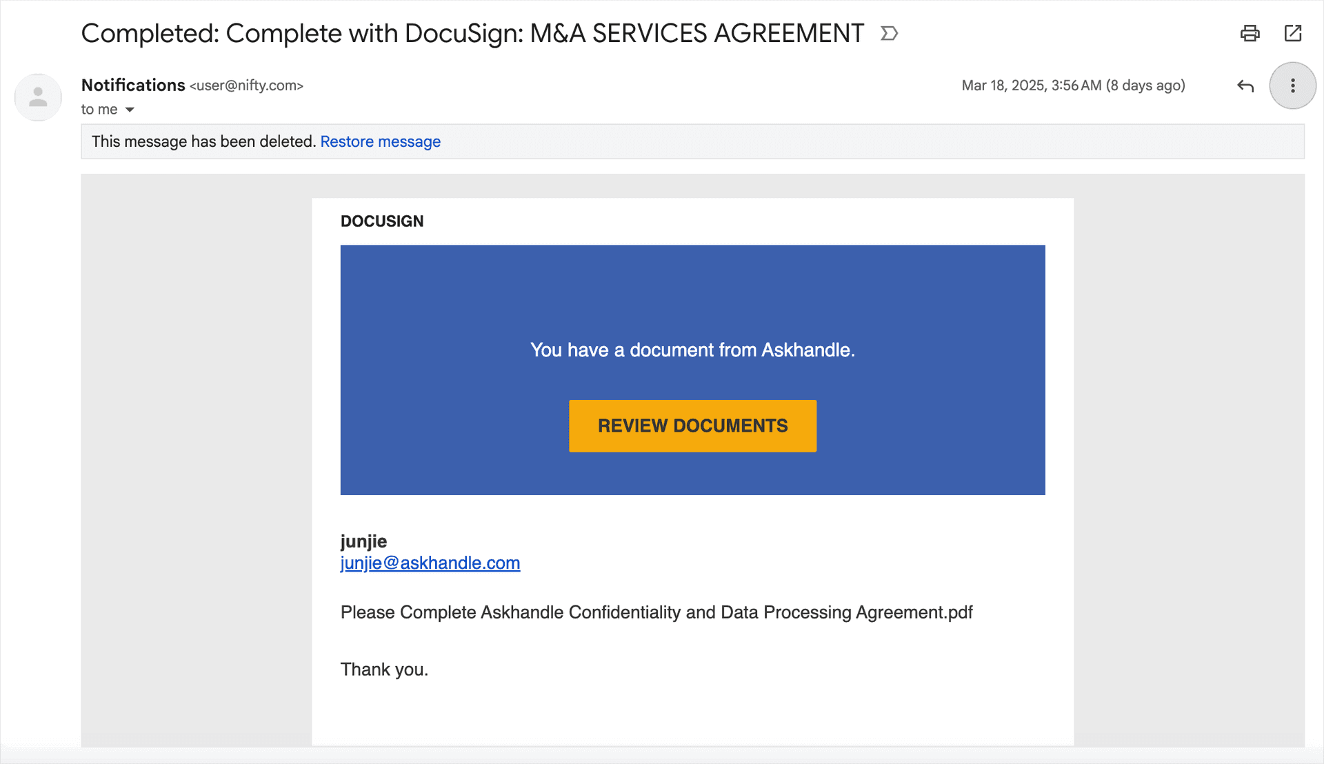 phishing email